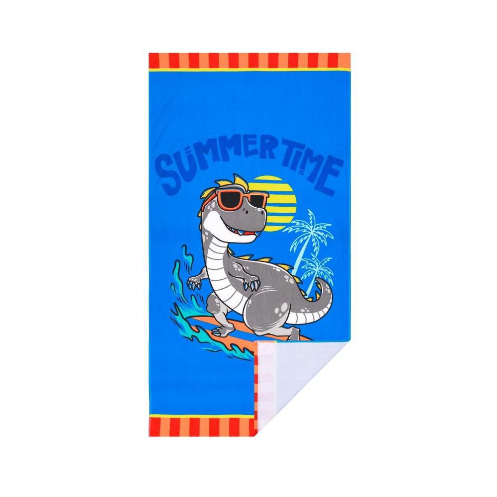 Toalla De Playa Con Bolso Casaideal Kids Dino / 70 X 140 Cm image number 4.0