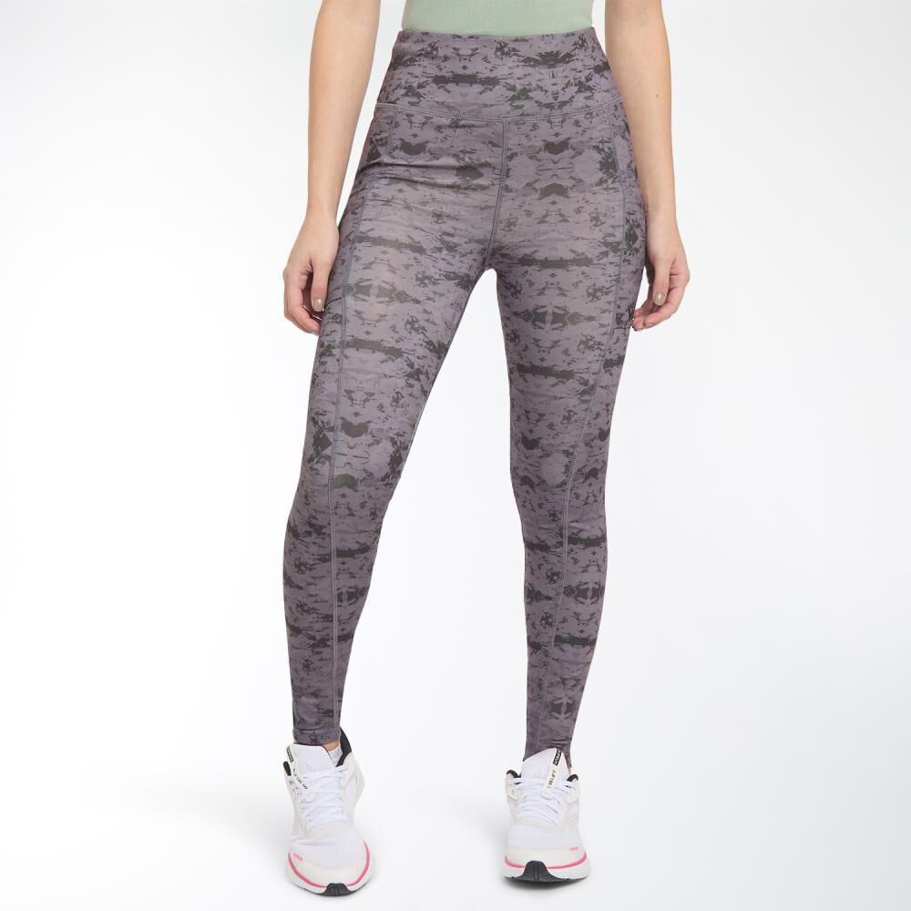 Calza Deportiva Larga Tiro Medio Estampado Mujer Wetland image number 0.0