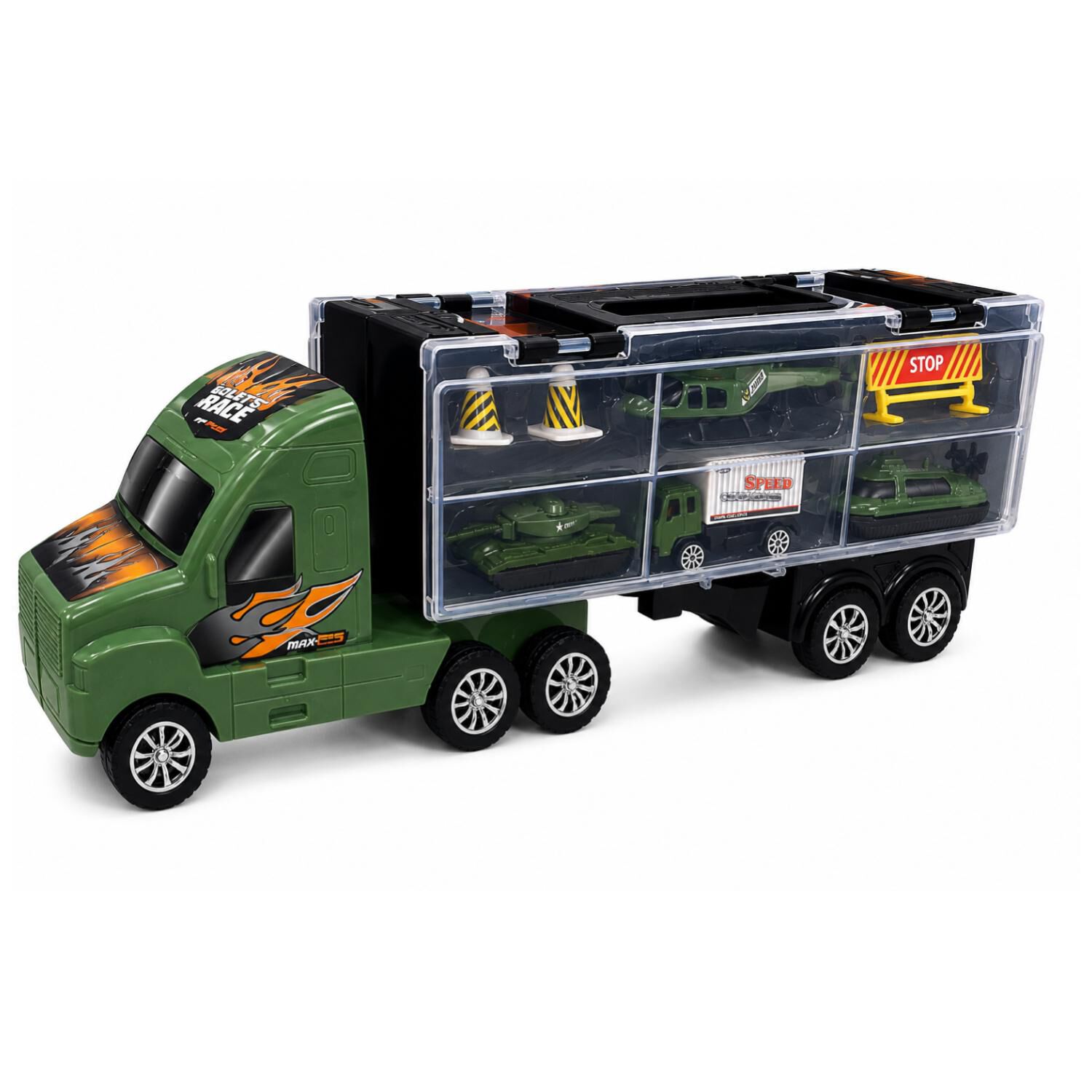 Juguete Camion Militar 8pzas Con Mat 50x50cm Infantil image number 0.0