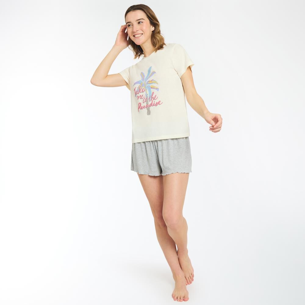 Polera De Pijama Manga Corta Mujer Freedom image number 1.0