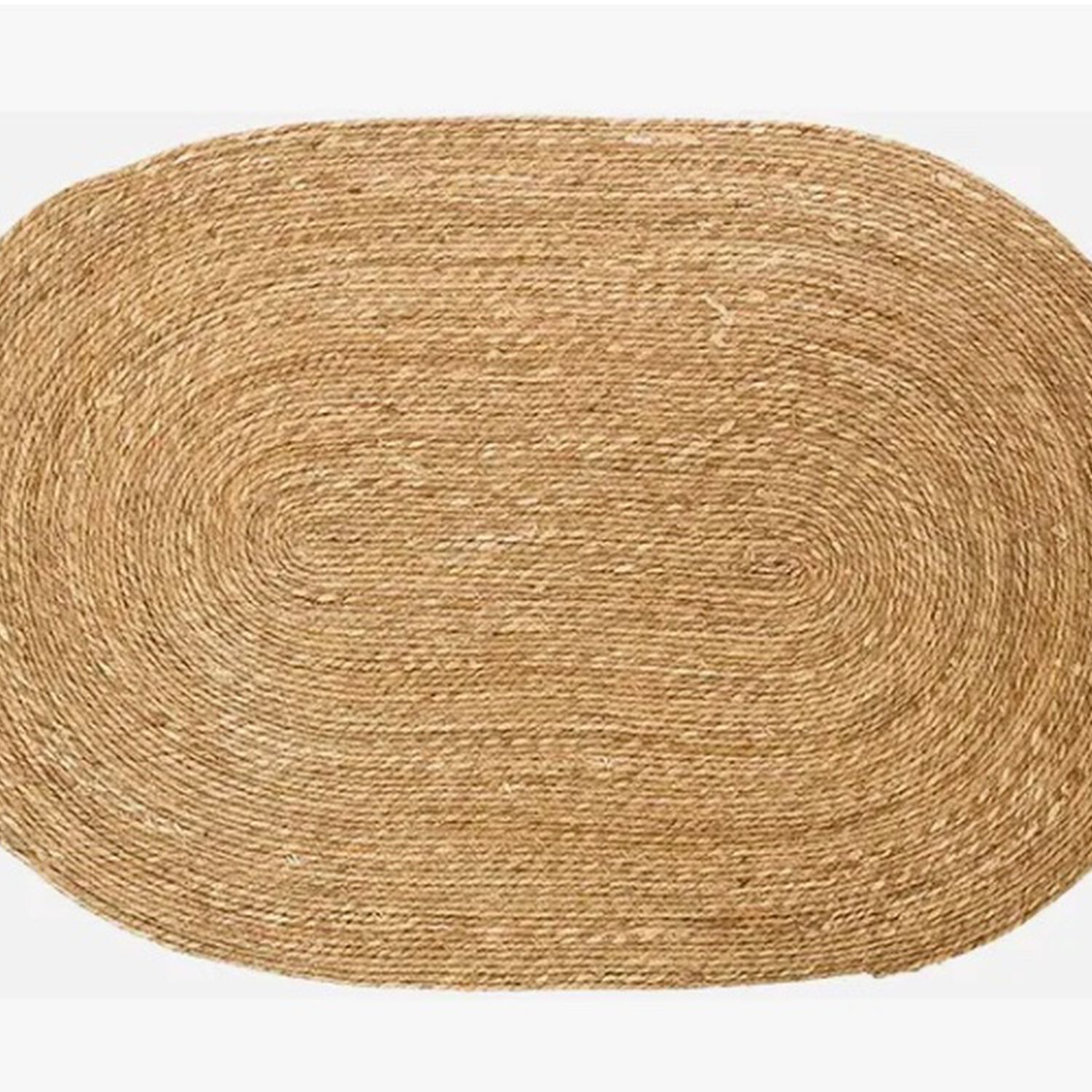 Alfombra Ovalada Lisa 120x80 Yute image number 1.0