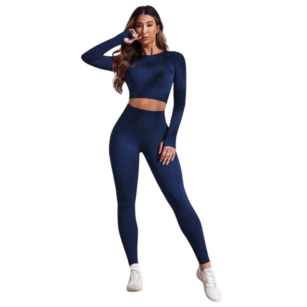 Conjunto Push Up Manga Larga Tiro Alto Sukha Azul image number 1.0