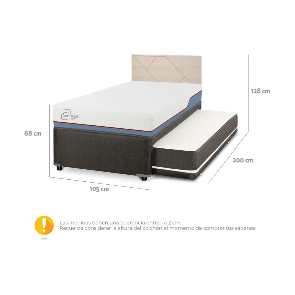 Cama Nido Cic Cama Nido / 1.5 Plazas / Base Funcional + Respaldo image number 2.0