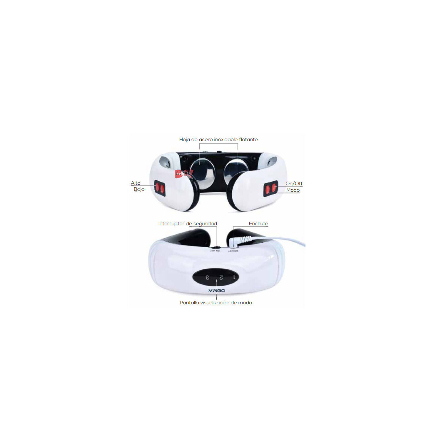 Masajeador De Cuello Electro Estimulador Port&aacute;til - Ps image number 2.0