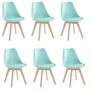 Juego De Comedor Medlock (140 X 90cm) + 6 Sillas Tulip