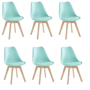 Juego De Comedor Medlock (140 X 90cm) + 6 Sillas Tulip
