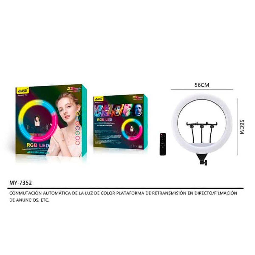 Aro Luz De Relleno Rgb Led Profesional 22 Pulgadas My-7352 image number 1.0