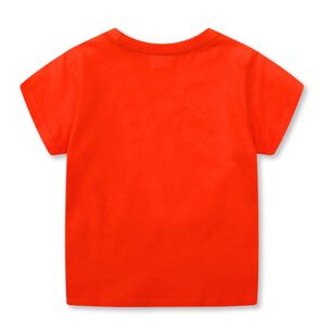 Polera Ni&ntilde;o Algod&oacute;n Manga Corta Jump Kids Rojo Tigre 2 A 7 A&ntilde;os