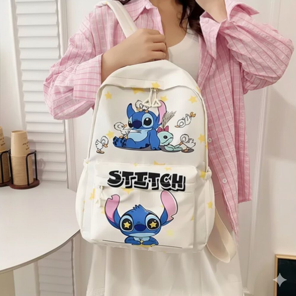 Mochila Infantil Stitch Escolar Estampado Original Disney image number 3.0