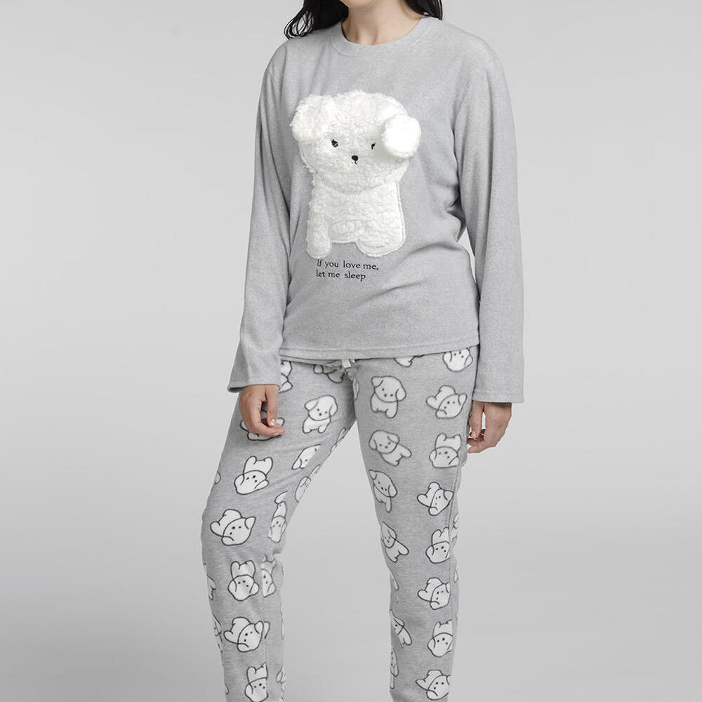 Pijama Polar 60.1373-gri Kayser image number 0.0