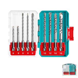 Juego Brocas 9 Piezas Para Rotormartillo Sds-plus Total