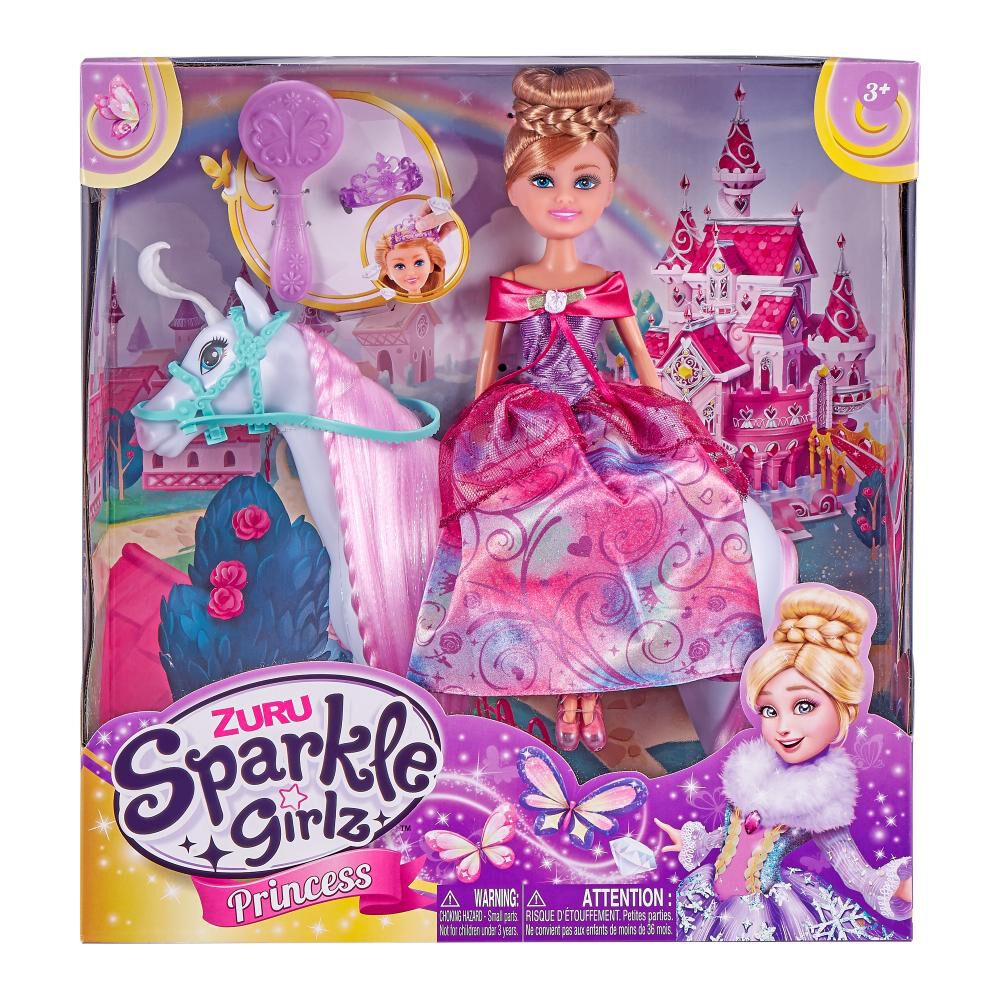 Mu&ntilde;eca Con Caballo Sparkle Girlz Princess image number 1.0