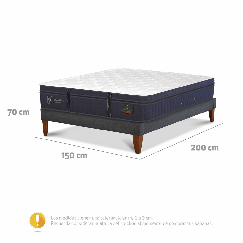 Cama Europea Cic Grand Premium / 2 Plazas / Base Normal image number 2.0