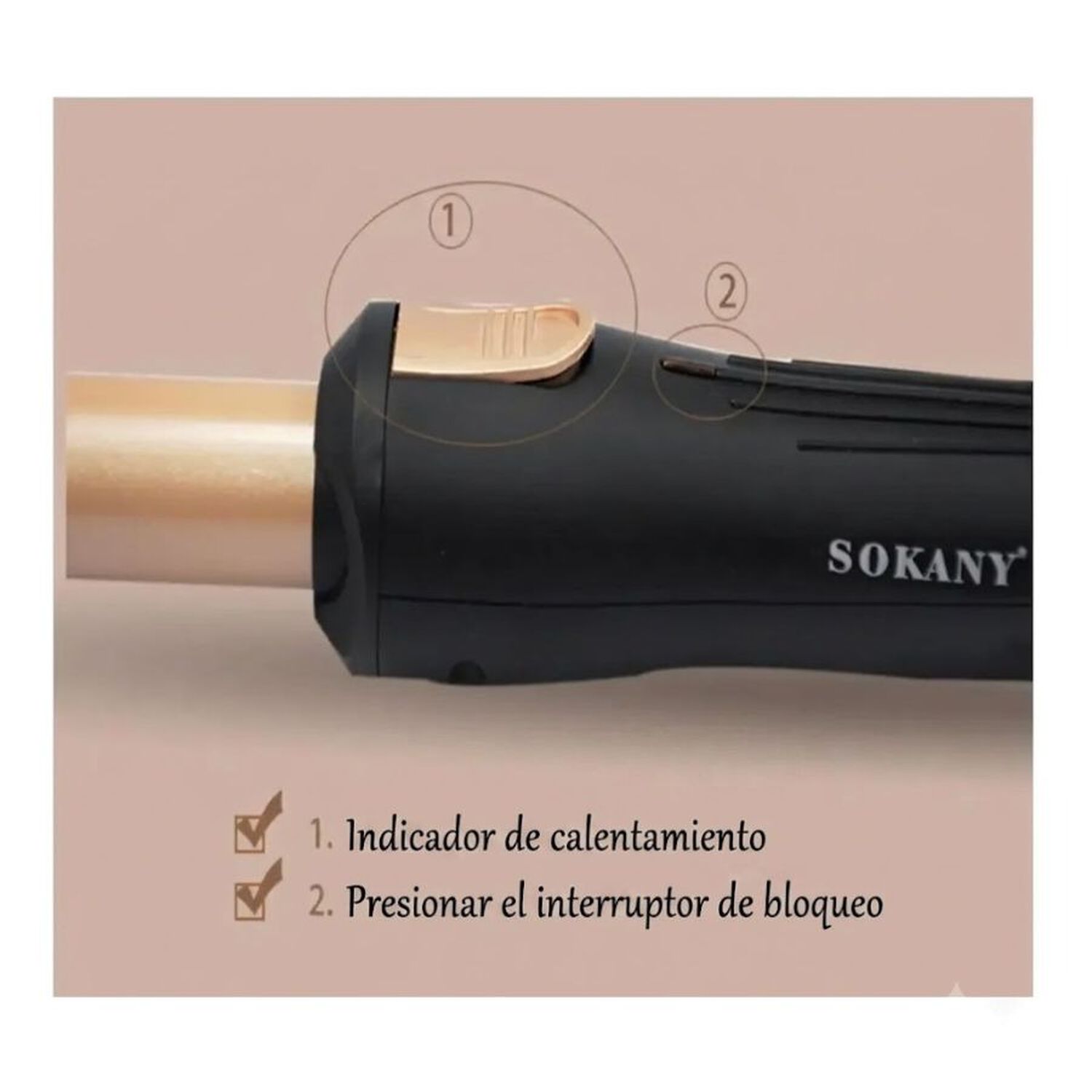 Ondulador Rizador De Pelo Viaje Sokany Portatil image number 3.0