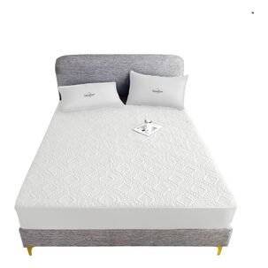 Cubre Colchón 2 Plazas Impermeable Protector Blanco