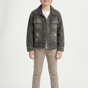Chaqueta Mezclilla Ni&ntilde;o Juvenil Denim Destroyed Oversize