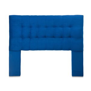 Respaldo Alicante Con Patas Felpa King Azul Marino