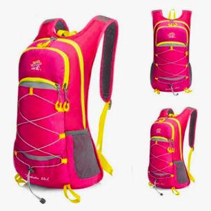 Mochila Hidrataci&oacute;n Outdoor Trekking Running + Bolsa De Agua Rosado