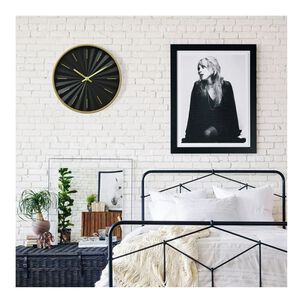 Reloj De Pared Minimalista Negro 30cm