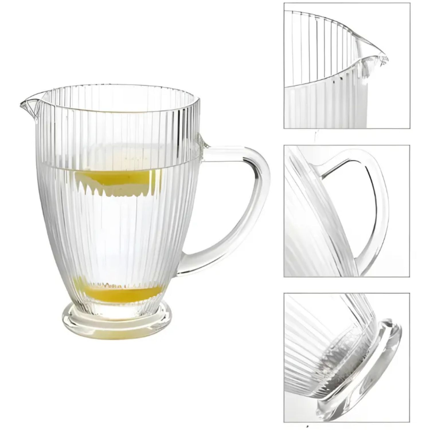 Set 6 Jarras Talladas 1350ml Lisa Bebida Allegra Vidrio image number 3.0