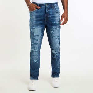 Jeans Tiro Medio Skinny Hombre Rolly Go