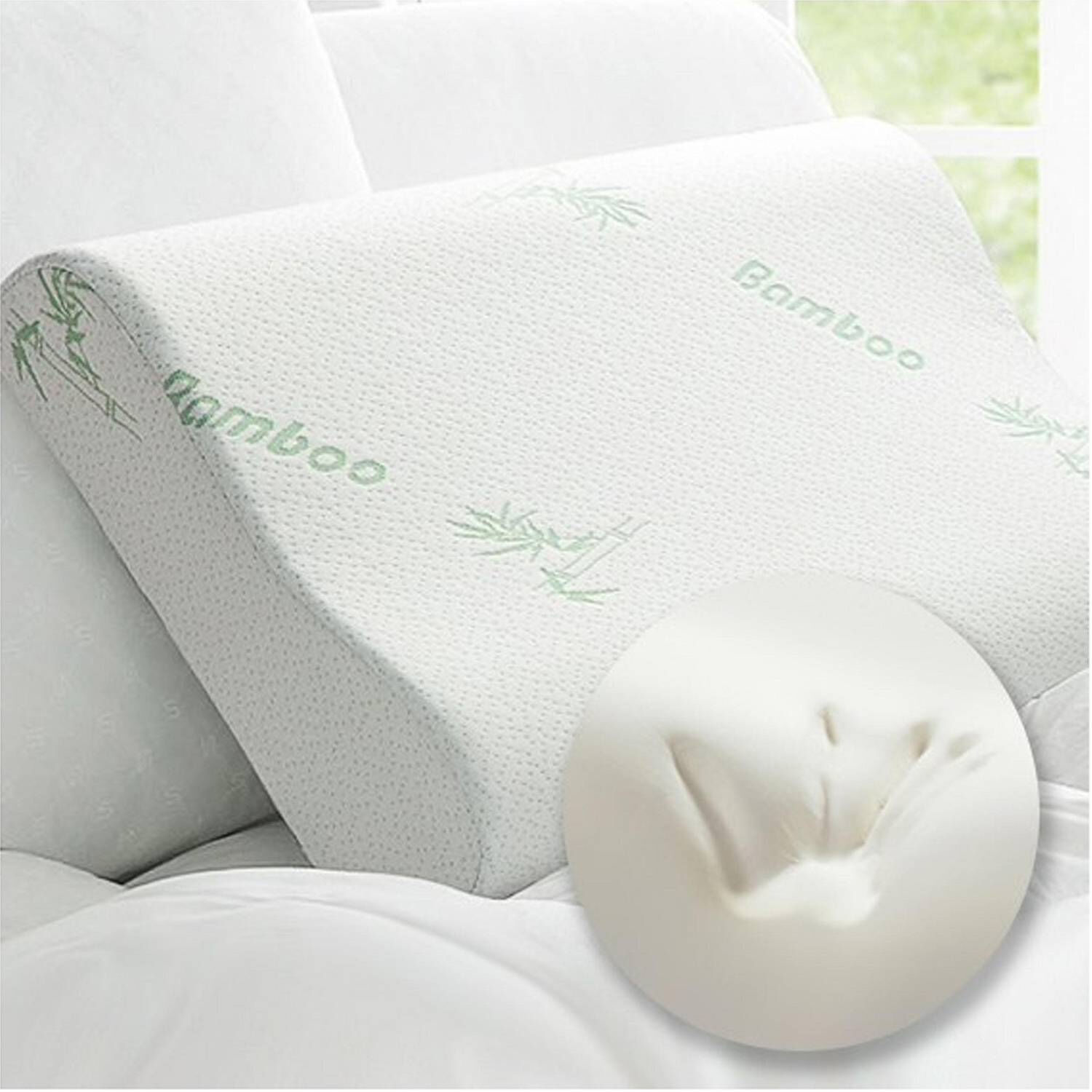 Pack 2 Almohadas Viscoel&aacute;sticas Y Memoria Con Funda Bamb&uacute; image number 2.0