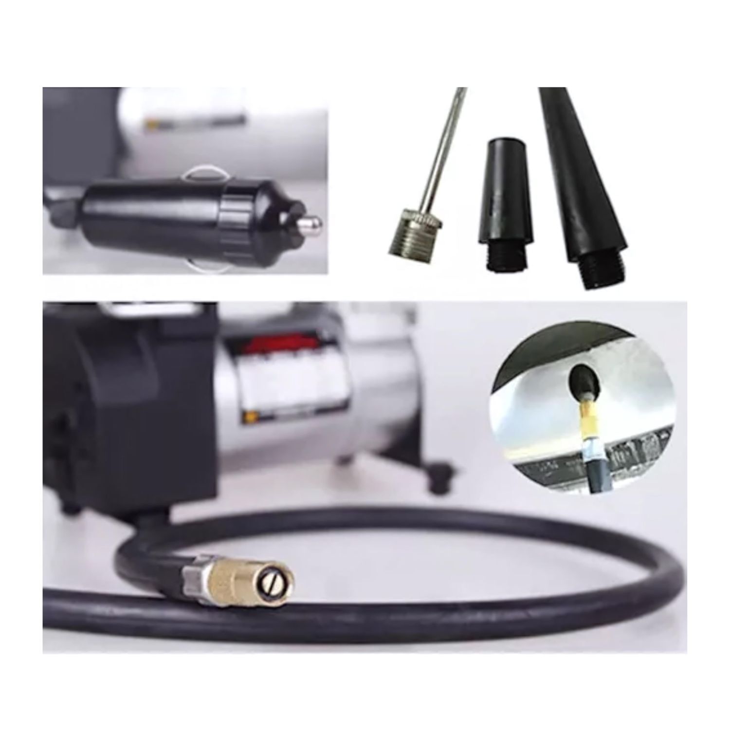 Compresor Aire Metalico Vehiculo 12v Auto Moto Alta Potencia image number 5.0
