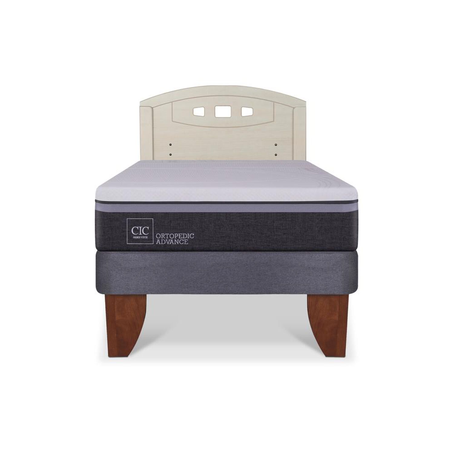 Cama Europea Cic Ortopedic Advance / 1.5 Plazas / Base Normal + Respaldo image number 0.0