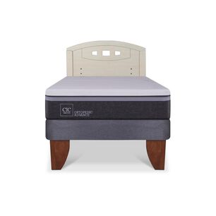 Cama Europea Cic Ortopedic Advance / 1.5 Plazas / Base Normal + Respaldo
