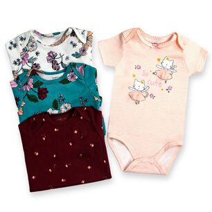 Pack 4 Bodys Ni&ntilde;a Manga Corta Tedmimak 100% Algod&oacute;n Bailarina Ballet