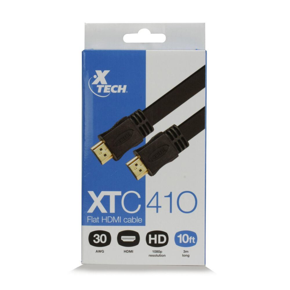 Cable Hdmi Plano Xtech Macho A Macho 3m Negro image number 0.0