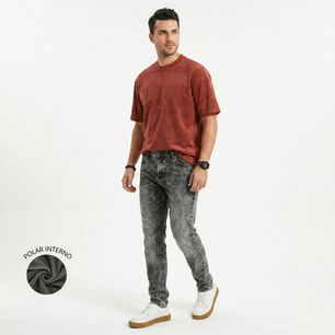 Pantalon Jeans Skinny Forro Interno Hombre