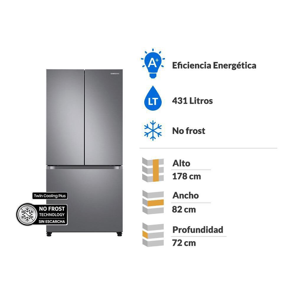 Refrigerador French Door Samsung RF44A5002S9/ZS / No Frost / 431 Litros / A+ image number 1.0