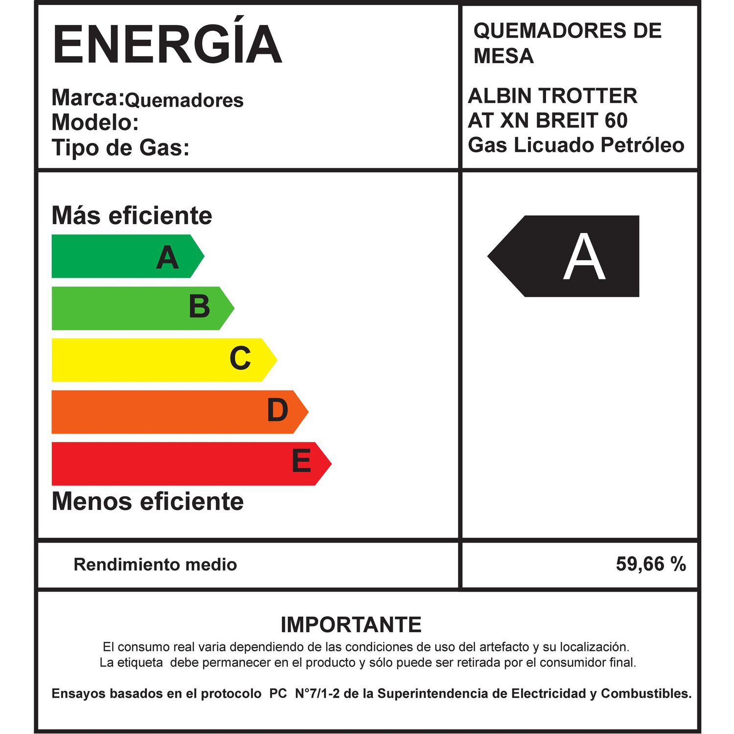 Encimera Gas Licuado Albin Trotter Breit 60 4 Platos image number 4.0