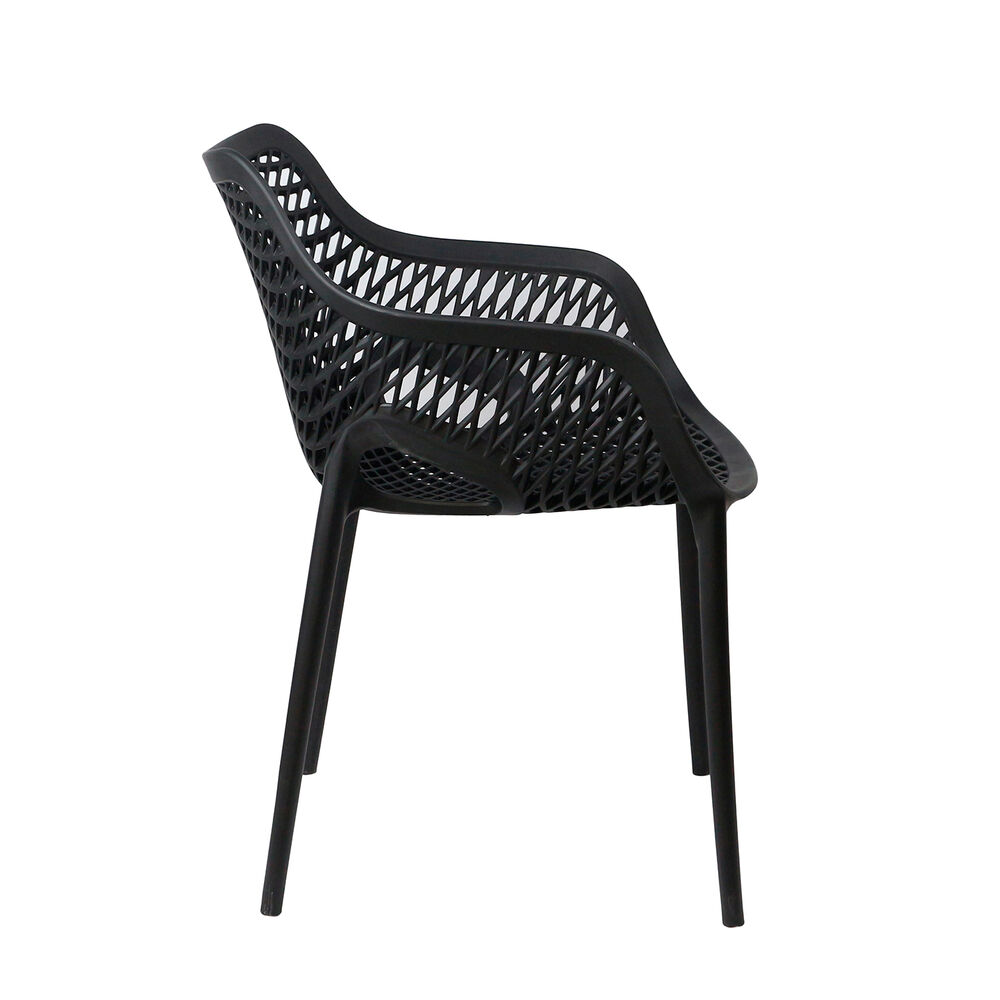Silla Terraza Plástica Qatar Negra image number 4.0