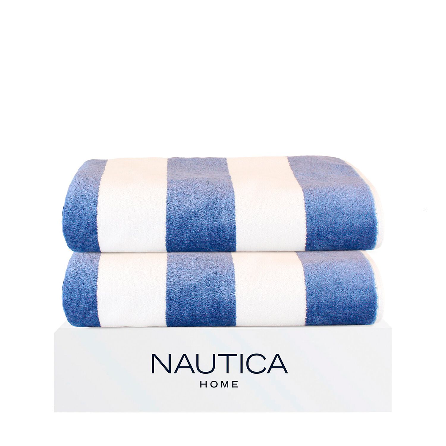 2 Toallas De Playa Nautica Home 100% Algod&oacute;n 163x81cm Cabana Azul image number 0.0