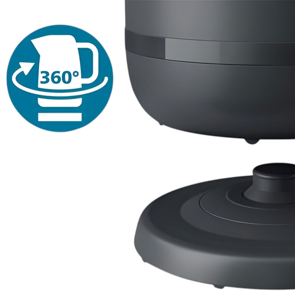 Hervidor Philips 1.7 Litros Con Base Giratoria De 360&deg; Black image number 5.0