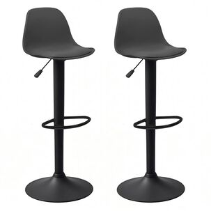Pack 2 Silla Alta Bar Orlando T - All Black