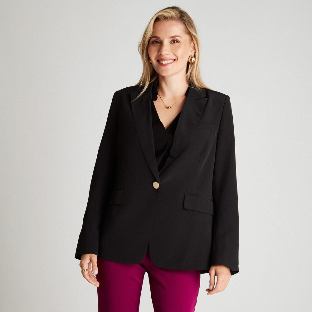 Blazer Regular Cuello Solapa Mujer Lorenzo Di Pontti image number 0.0