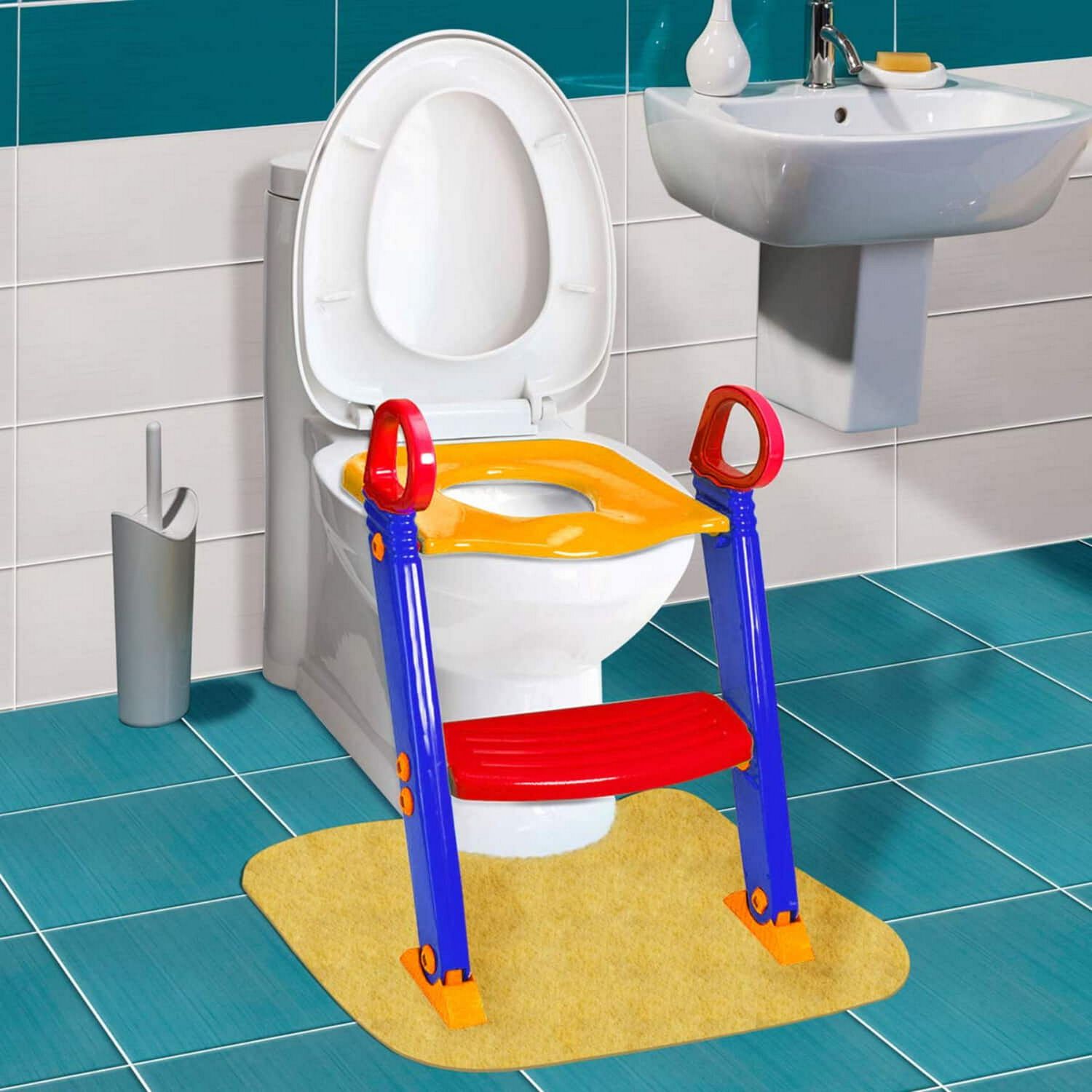 Asiento Entrenamiento Inodoro Ba&ntilde;o Escalera Infantil image number 2.0