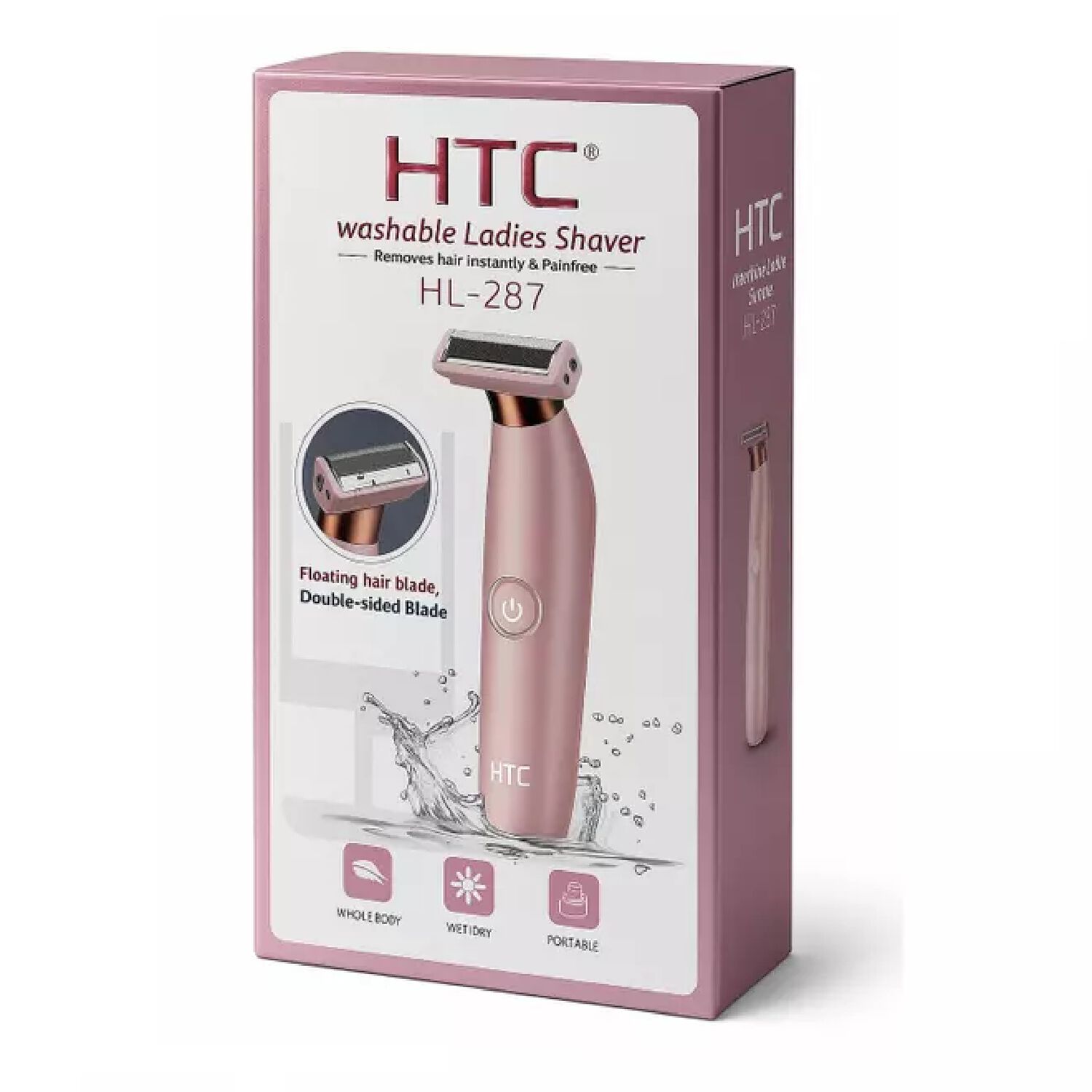 Afeitadora Htc Mujer Doble Filo Recargable Hl287. image number 3.0