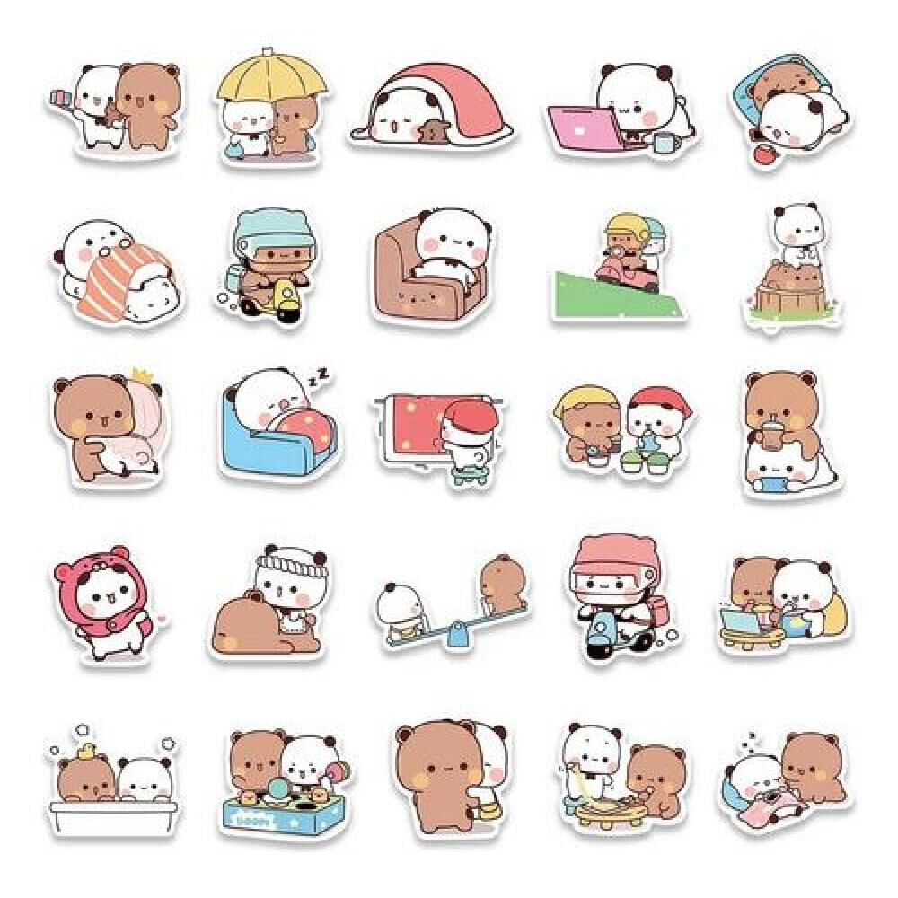Set Stickers Calcomonias Ositos Cute Bubu Y Dudu image number 5.0
