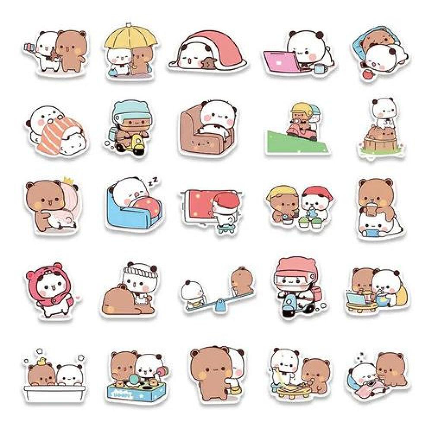 Set Stickers Calcomonias Ositos Cute Bubu Y Dudu image number 5.0