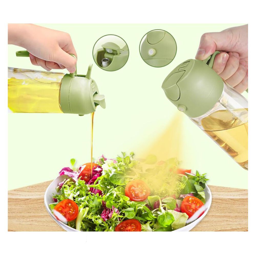 Dispensador Y Pulverizador De Aceite 2 En 1 Verde 470 Ml image number 4.0