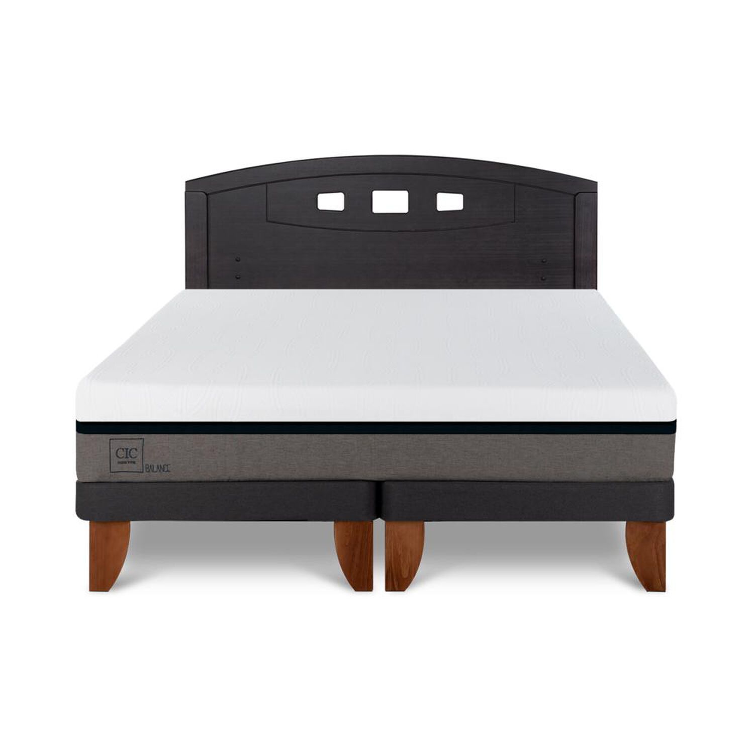 Cama Europea Cic Balance / 2 Plazas / Base Dividida + Respaldo image number 0.0