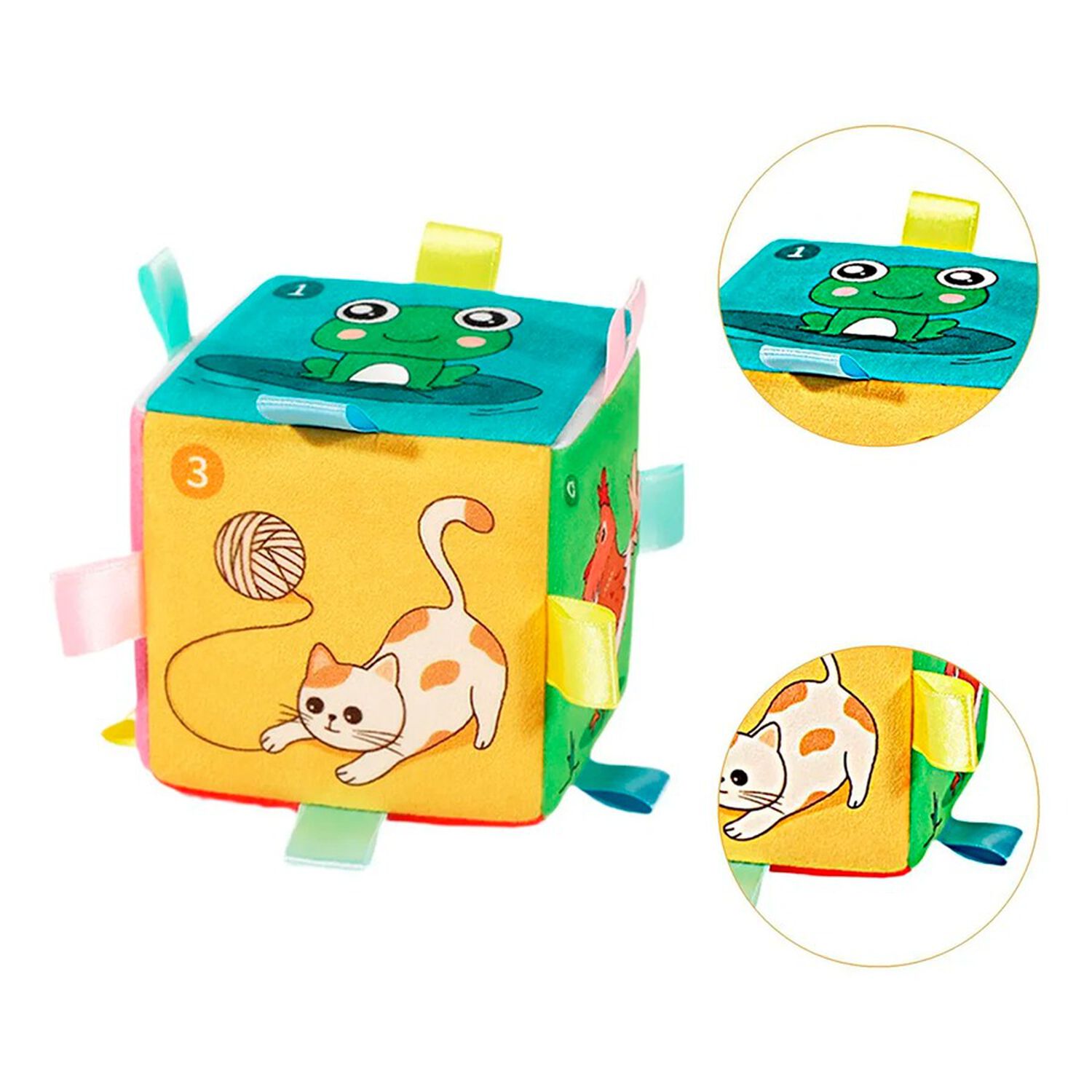Cubo De Felpa Musical Para Beb&eacute;s Con Dise&ntilde;o De Animales image number 2.0
