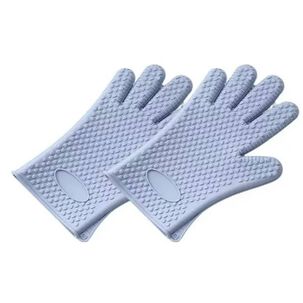 2 Guantes Manopla Protector De Calor (color Azul) Antideslizante
