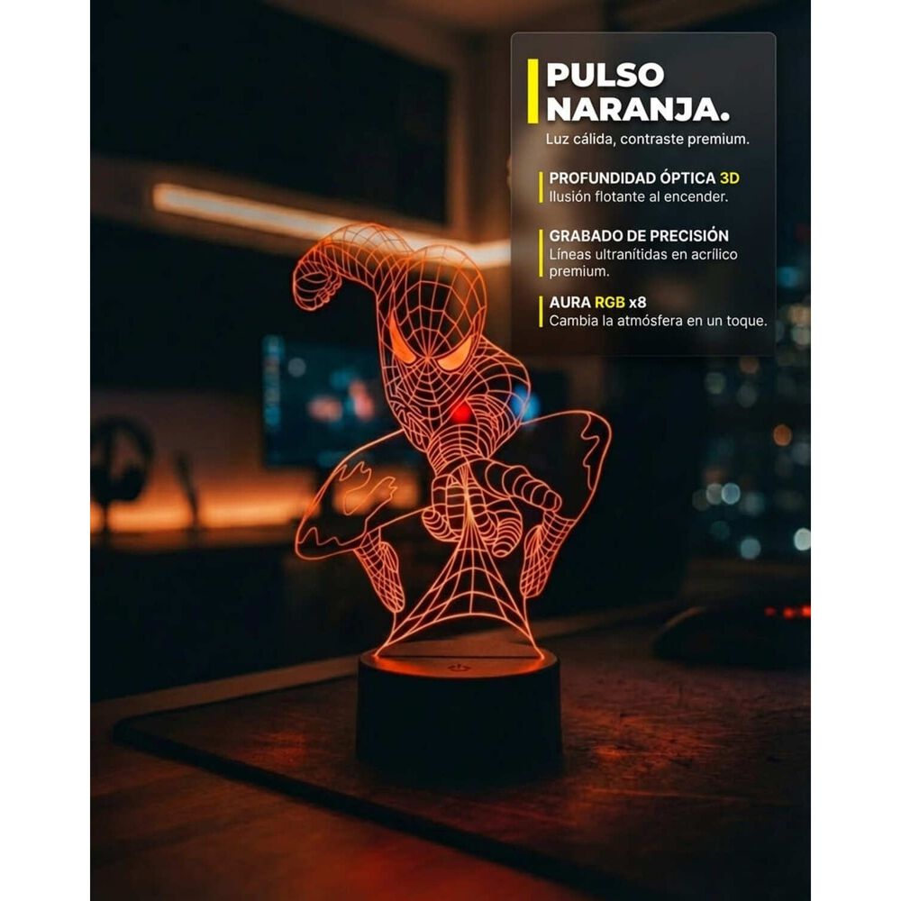Lampara 3d Spiderman Avengers image number 5.0
