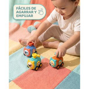 Juguete Set 3 Trenes Beb&eacute;s Animales Interactivo