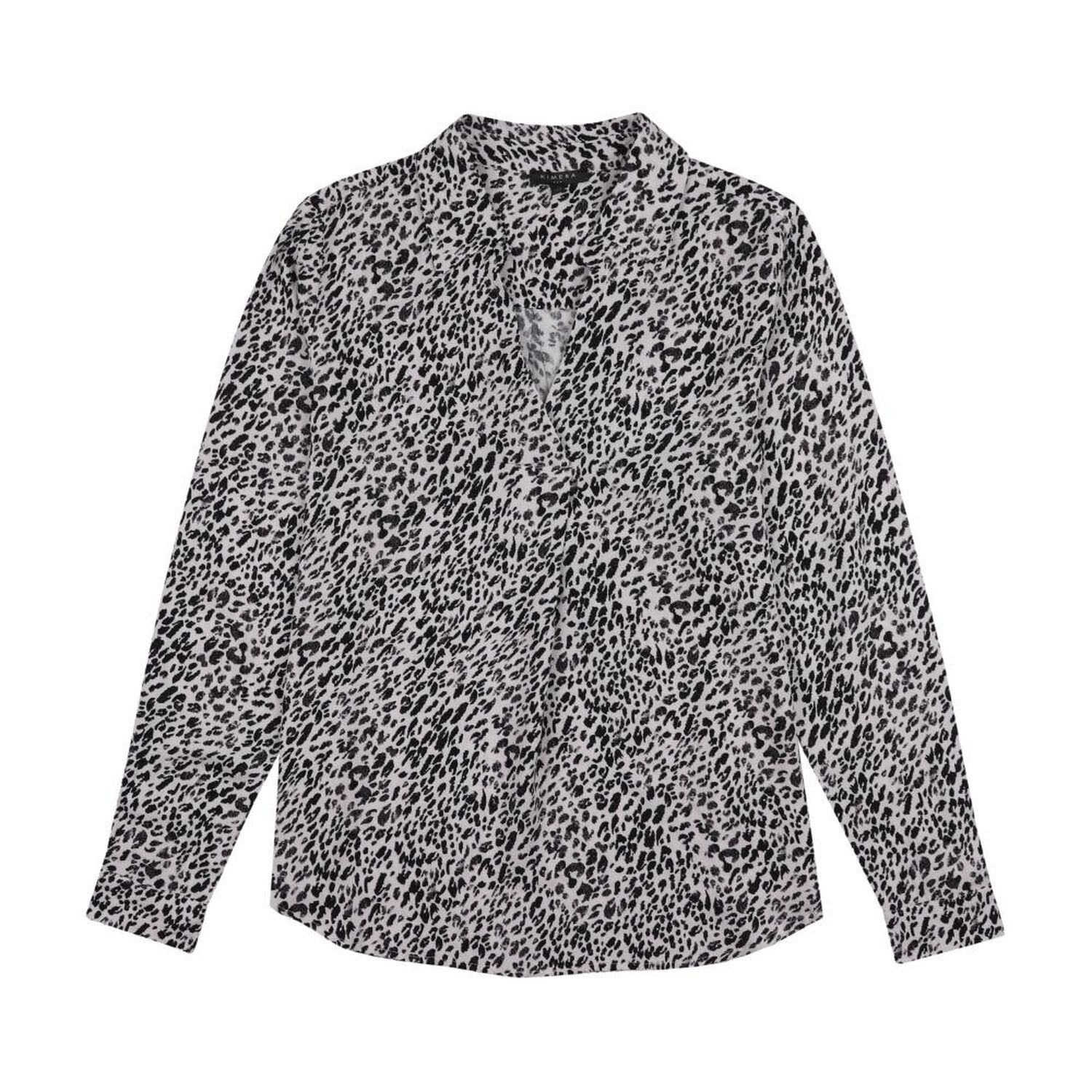 Blusa B&aacute;sica Media Tapeta Manga Larga Cuello V Mujer Kimera image number 0.0